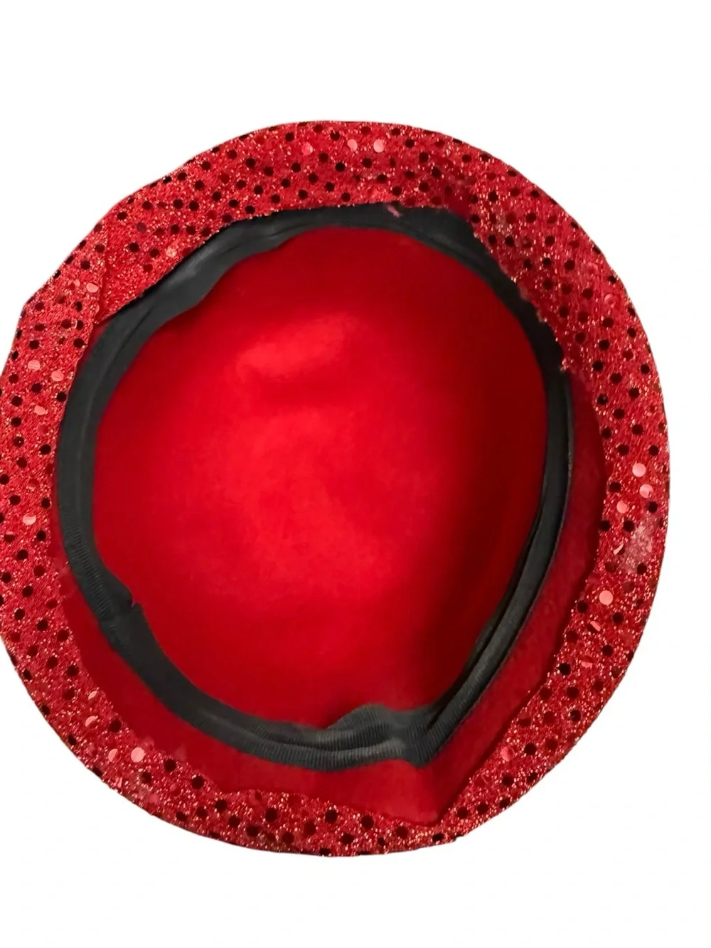 Vintage Red Sequin Women's Hat - Elegant Sparkle